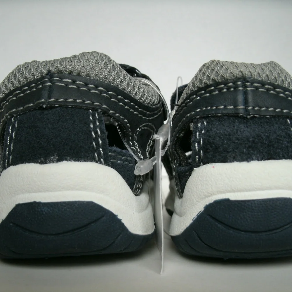 Genuine Kids Oshkosh Boys Sandals Closed Toe Blue Orange Size 2 Baby New